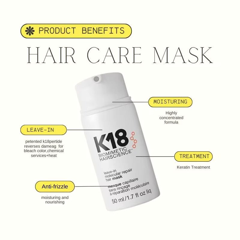 ✨ Mascarilla Reparadora K18 – Cabello Renacido al Instante ✨