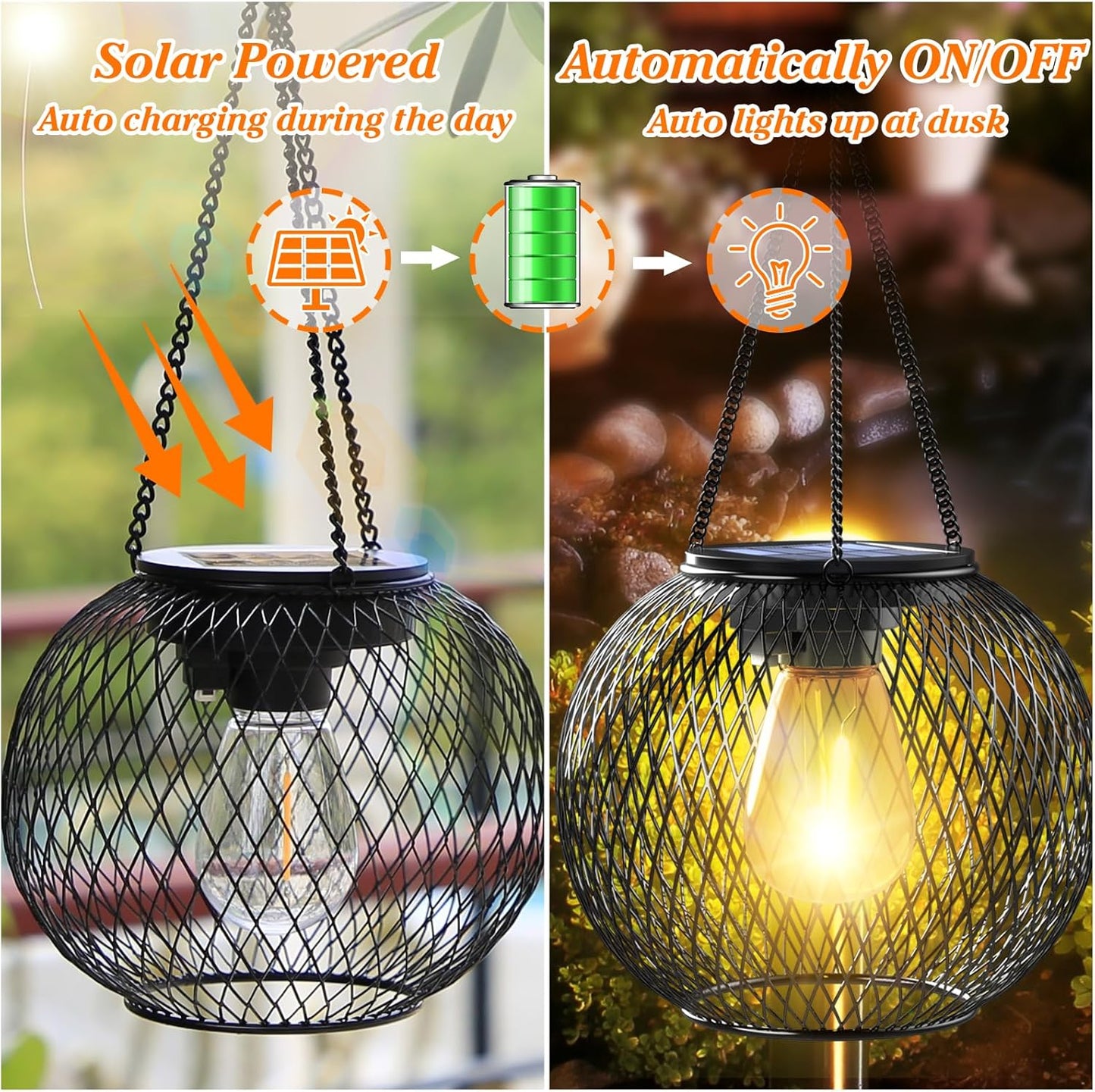 Elegantes luces solares para árboles de jardín