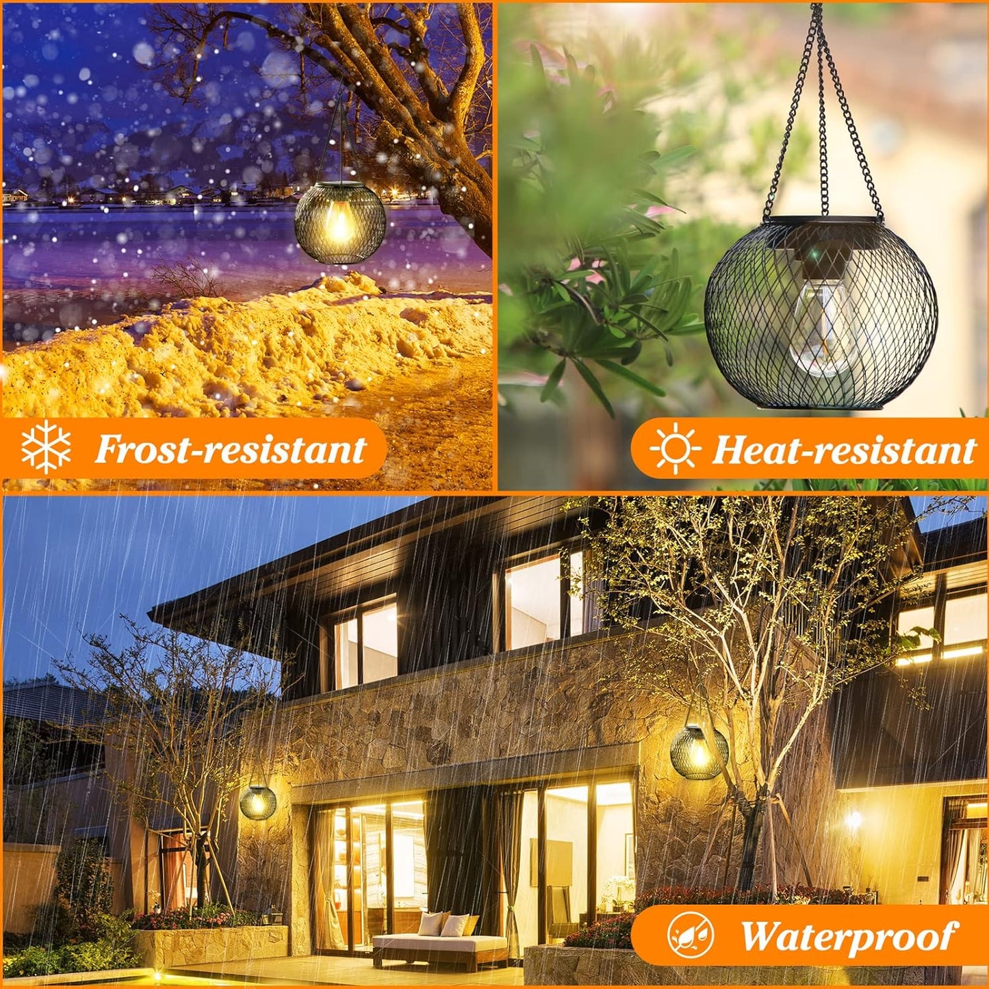 Elegantes luces solares para árboles de jardín