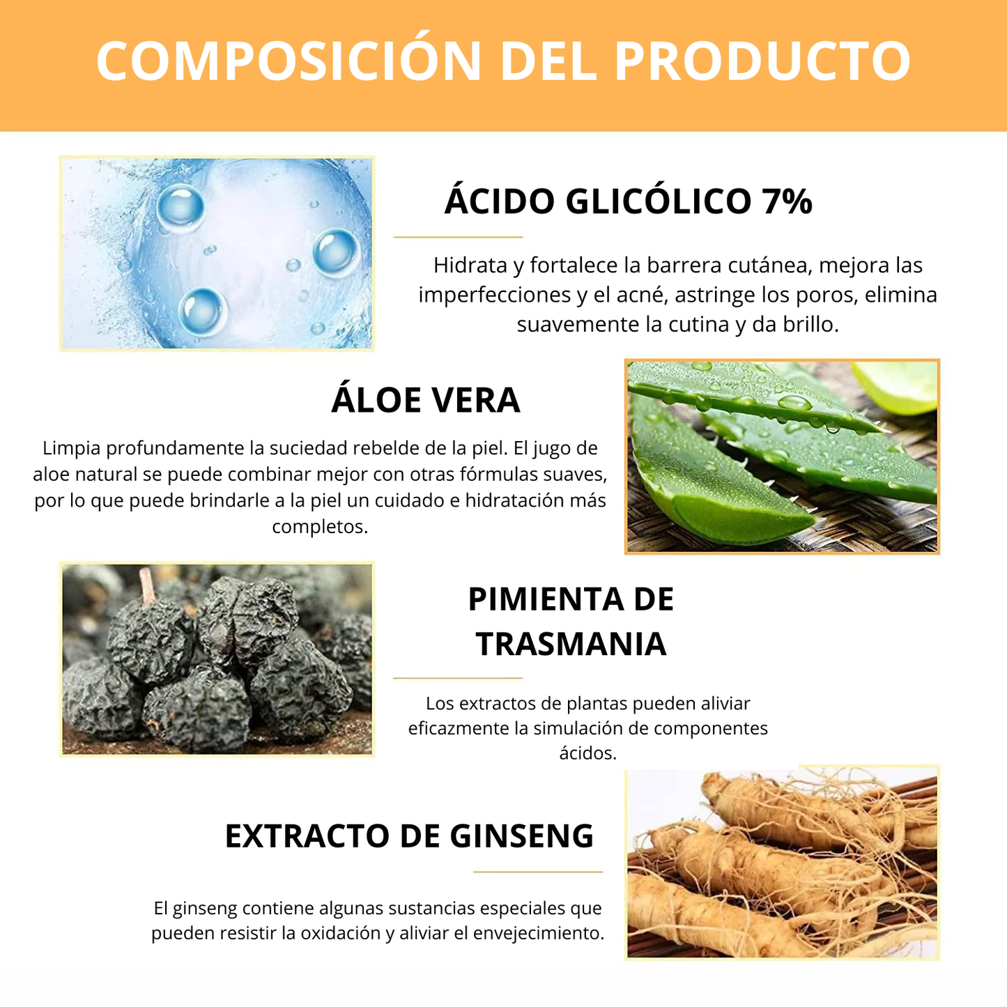 Solución Tonificante al 7 % de Ácido Glicólico.