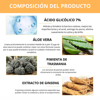 Solución Tonificante al 7 % de Ácido Glicólico.