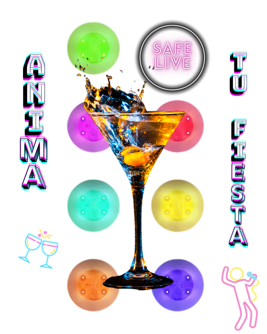 Posavasos elegantes/divertidos LED 🍾🌟